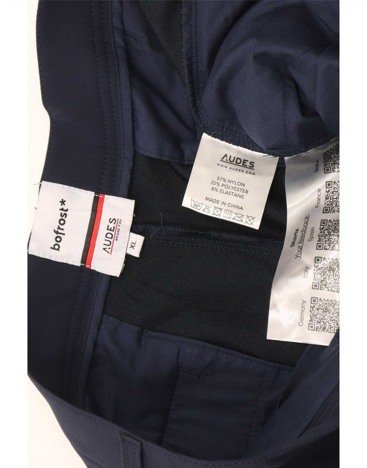 Shorts Chino Masculino Vintage XL W38 Azul Marinho Nylon