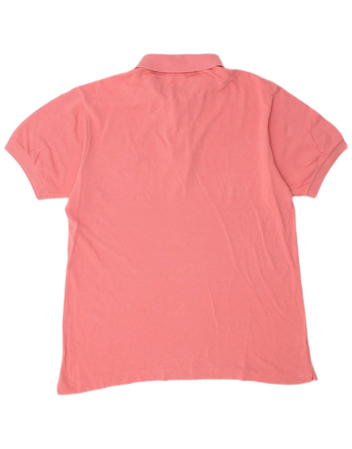 Camisa polo masculina Lacoste tamanho 4 médio algodão rosa