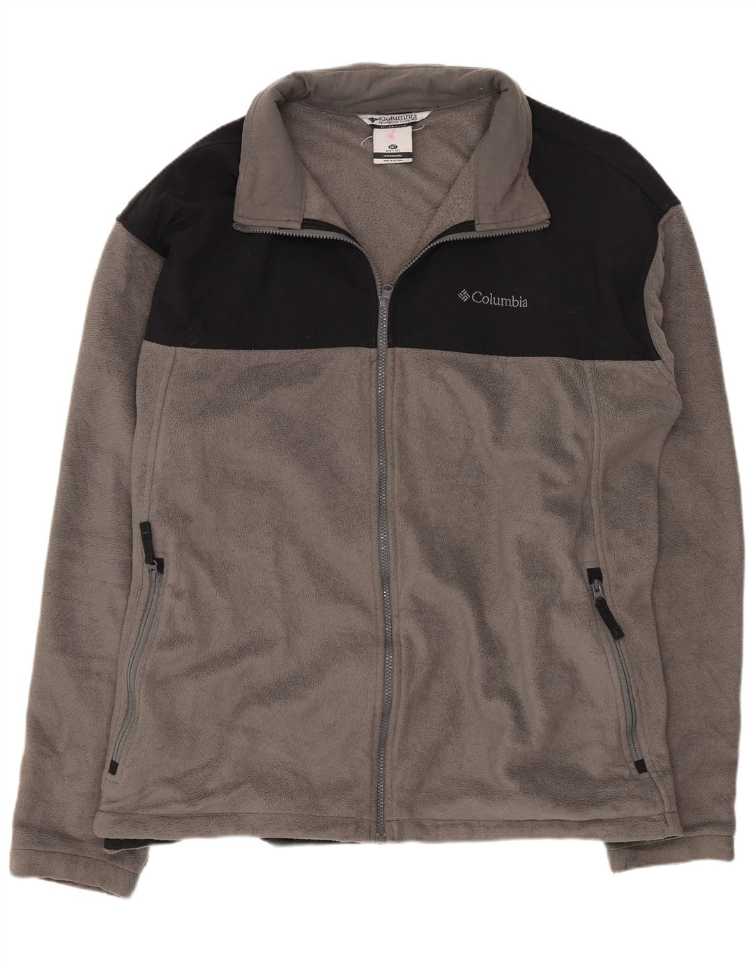 Jaqueta de lã masculina Columbia UK 46 3XL cinza colorblock poliéster