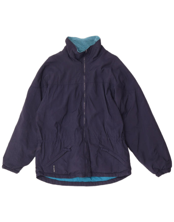 Jaqueta corta-vento feminina Columbia Loose Fit UK 14 azul marinho médio