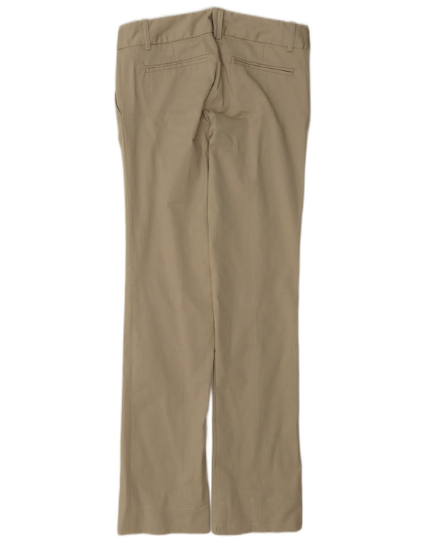 Calça feminina Zara Bootcut Chino EU 36 XS W26 L32 Algodão Bege