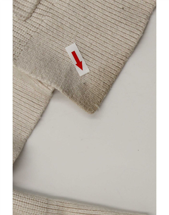 Suéter cardigã feminino grande da Zara Reino Unido 10 viscose branca pequena
