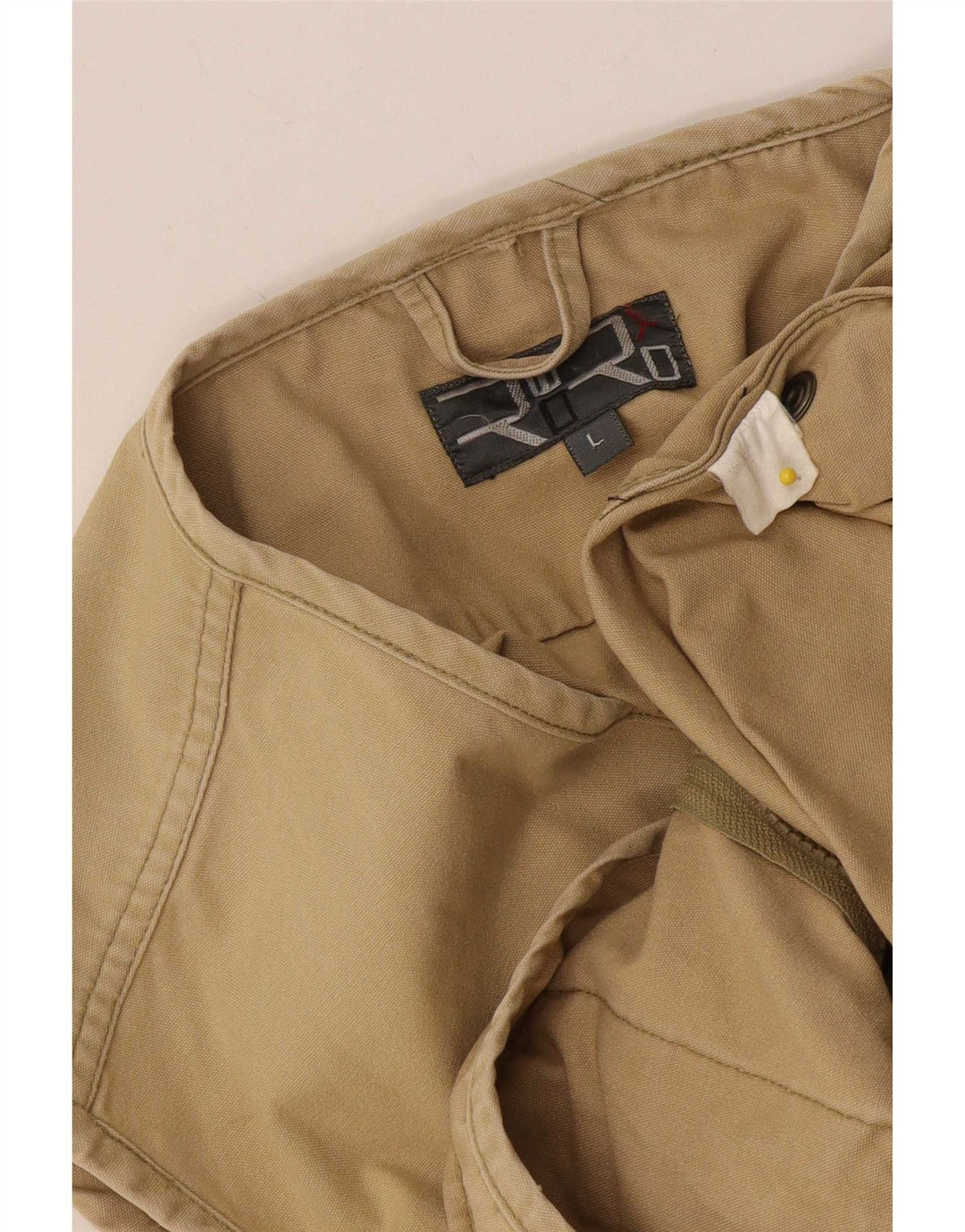 Jaqueta utilitária masculina vintage UK 40 algodão bege grande