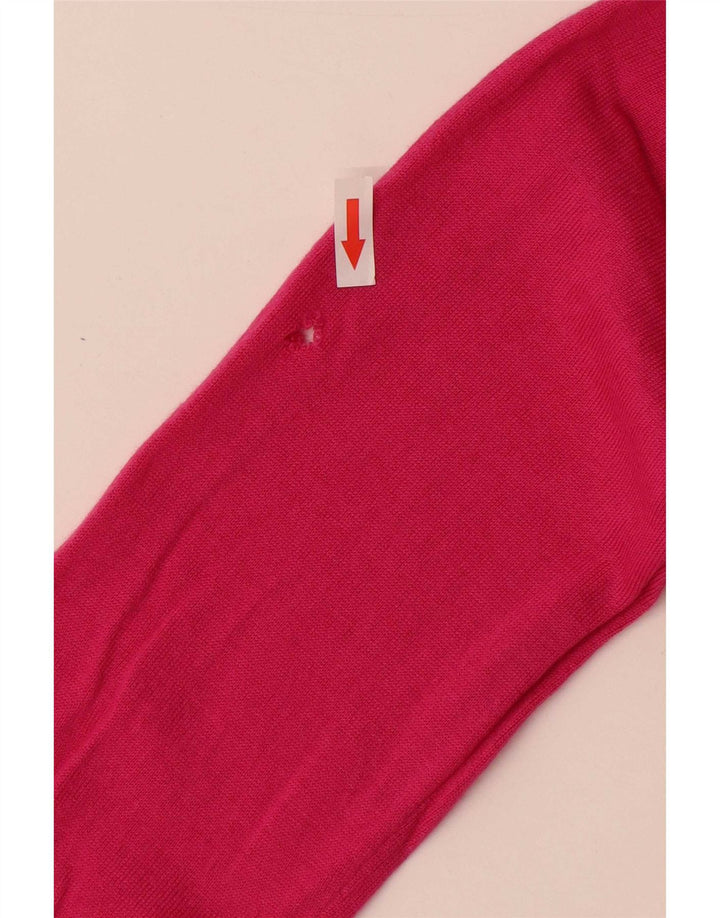 Suéter feminino Marks & Spencer com gola redonda Reino Unido 12 rosa médio
