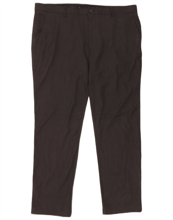Calça chino reta masculina Calvin Klein W42 L33 poliéster preto