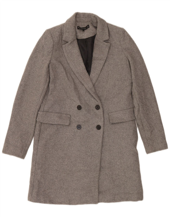 Casaco feminino ZARA com peito duplo Reino Unido 10 pequeno cinza