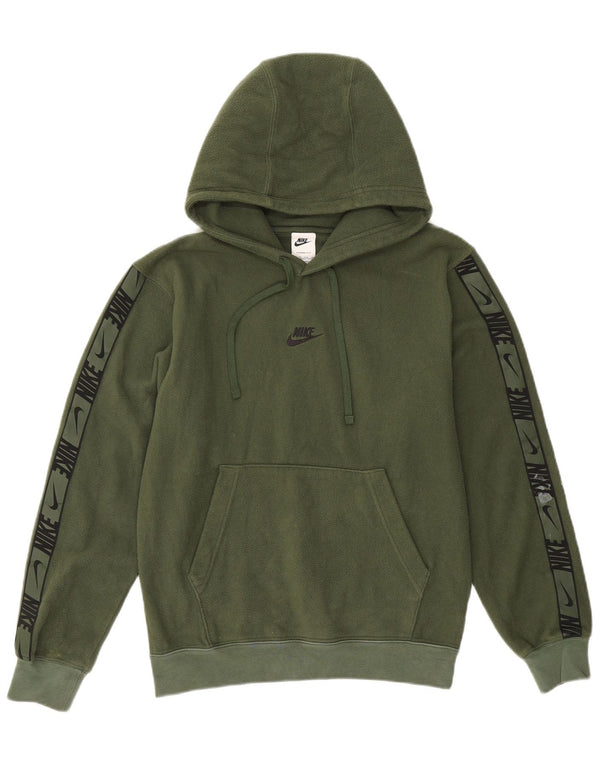 Jumper de lã com capuz gráfico masculino NIKE Therma-Fit XS verde poliéster