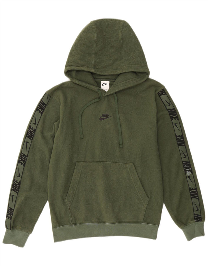 Jumper de lã com capuz gráfico masculino NIKE Therma-Fit XS verde poliéster