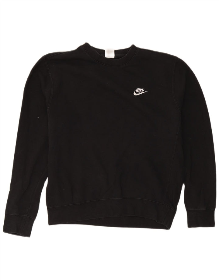 Nike masculino moletom jumper médio algodão preto