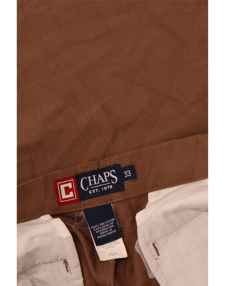 Shorts Chino Masculino CHAPS W33 Poliéster Marrom Médio