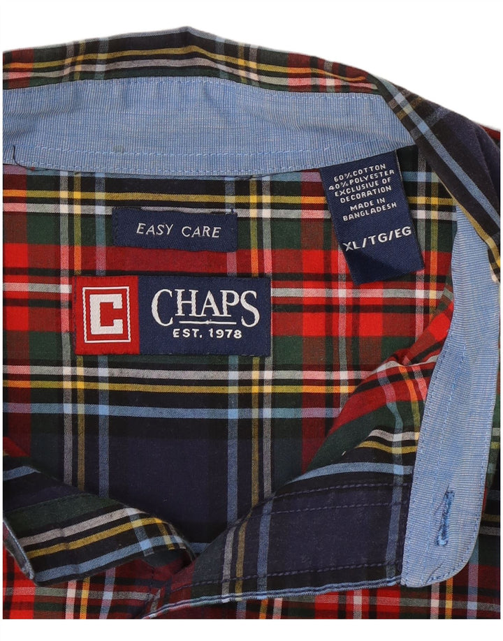 Camisa masculina Chaps Easy Care XL algodão xadrez multicolorido