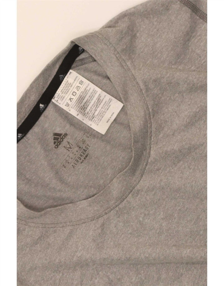 Camiseta Adidas Masculina Aeroready Graphic Top Cinza Médio Poliéster
