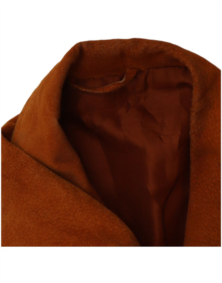 Jaqueta feminina VINTAGE de camurça Reino Unido 14 couro marrom médio