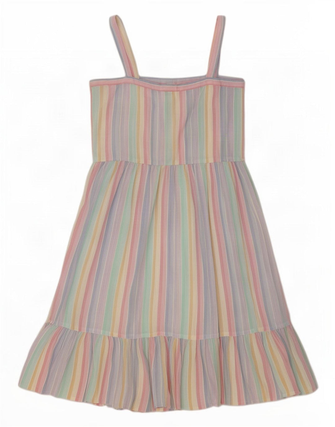 Vestido de verão feminino sem mangas Bellino UK 14 grande listrado multicolorido