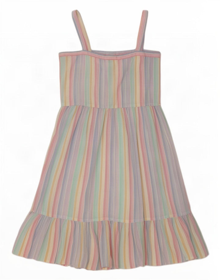 Vestido de verão feminino sem mangas Bellino UK 14 grande listrado multicolorido
