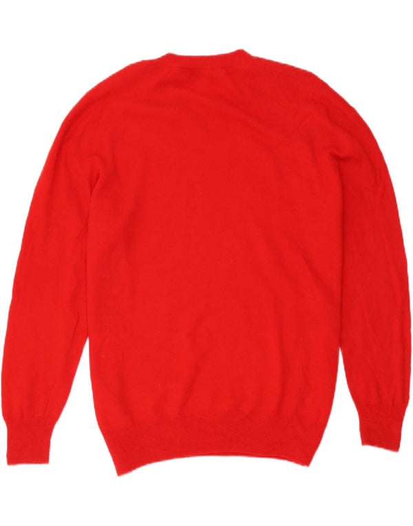 Suéter feminino Zara com gola redonda, Reino Unido 18 XL, lã vermelha