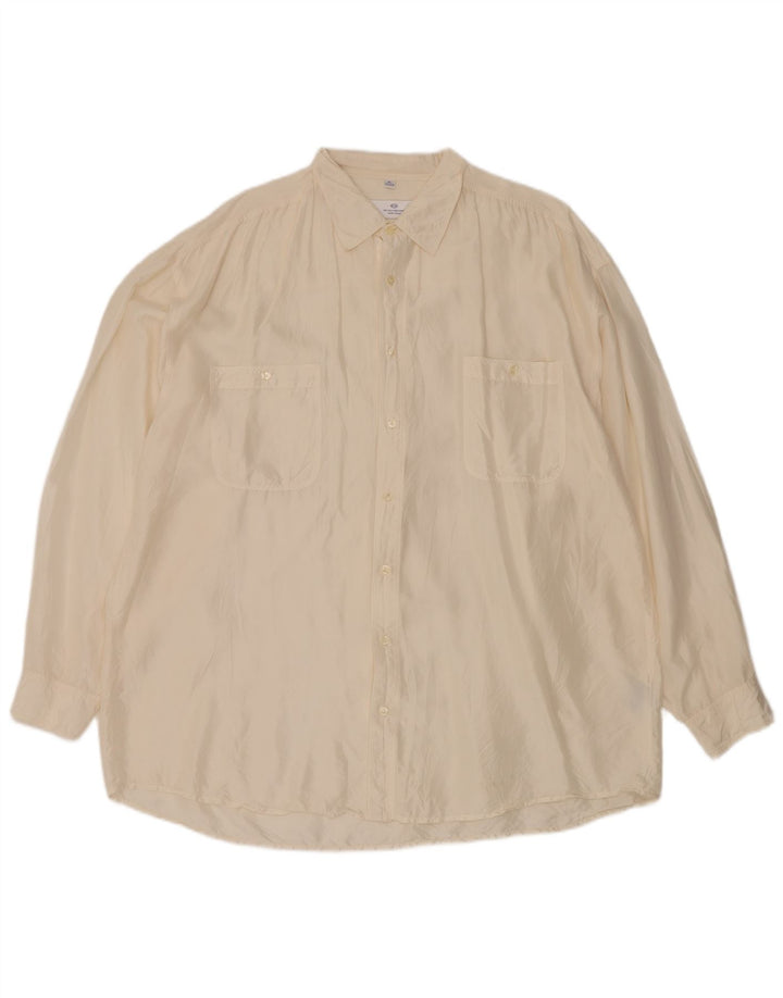 Nova camisa masculina rápida tamanho 43/44 XL seda branca