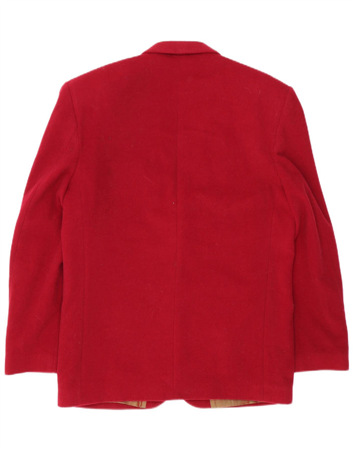 Jaqueta blazer masculina vintage com 2 botões IT 48 lã vermelha média