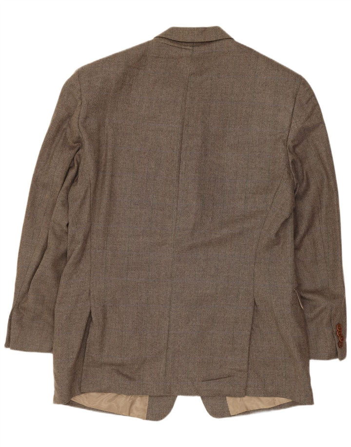 Jaqueta Blazer Masculina MICHAEL KORS com 3 Botões Reino Unido 42 XL Marrom Lambswool