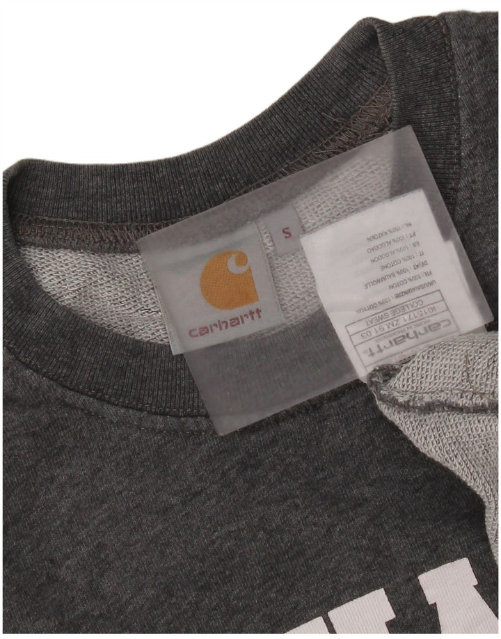 Carhartt moletom masculino gráfico jumper pequeno algodão cinza
