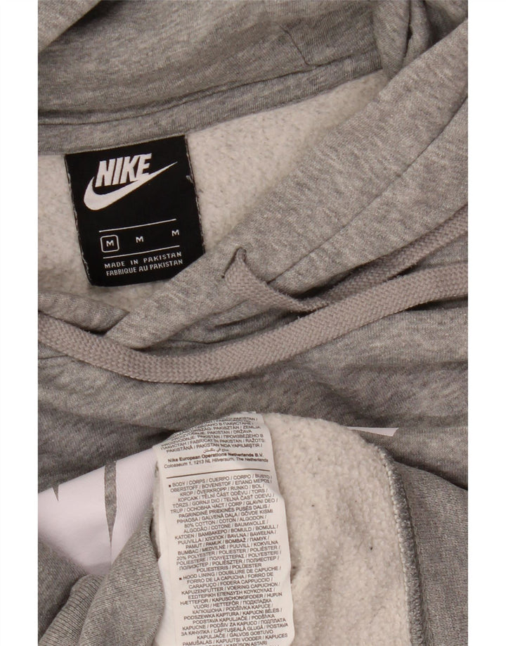 Jumper com capuz gráfico masculino Nike médio cinza algodão
