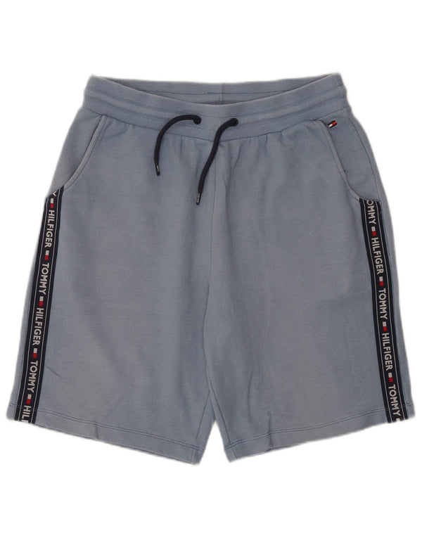 Tommy Hilfiger Mens Graphic Sport Shorts Grande Algodão Azul
