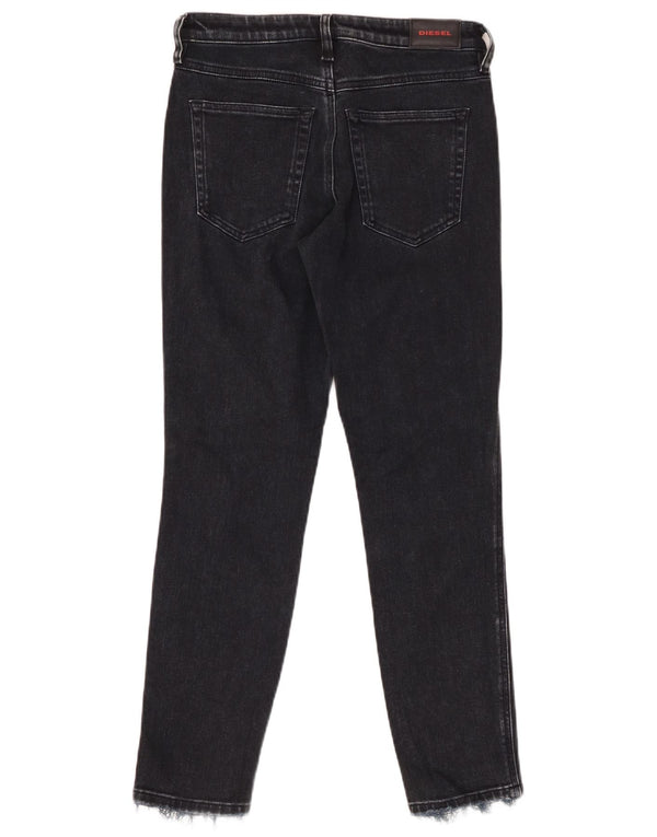 DIESEL Babhila feminino regular fit slim skinny jeans W27 L27 algodão preto