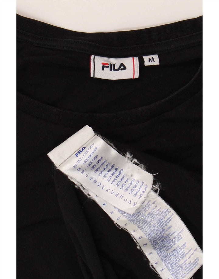 Camiseta masculina Fila Top médio algodão preto