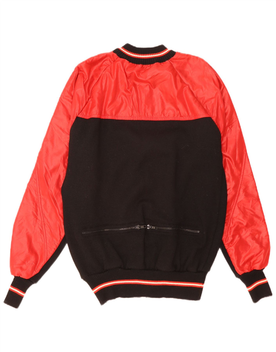 Jaqueta bomber masculina Santini UK 38 lã colorblock vermelho médio