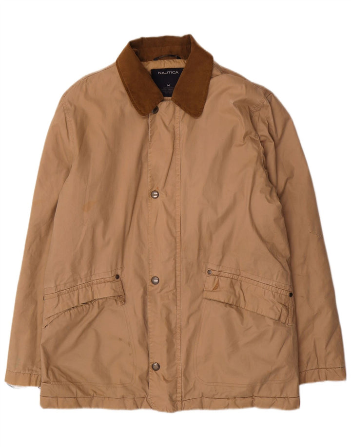 Jaqueta corta-vento masculina Nautica UK 38 poliéster bege médio