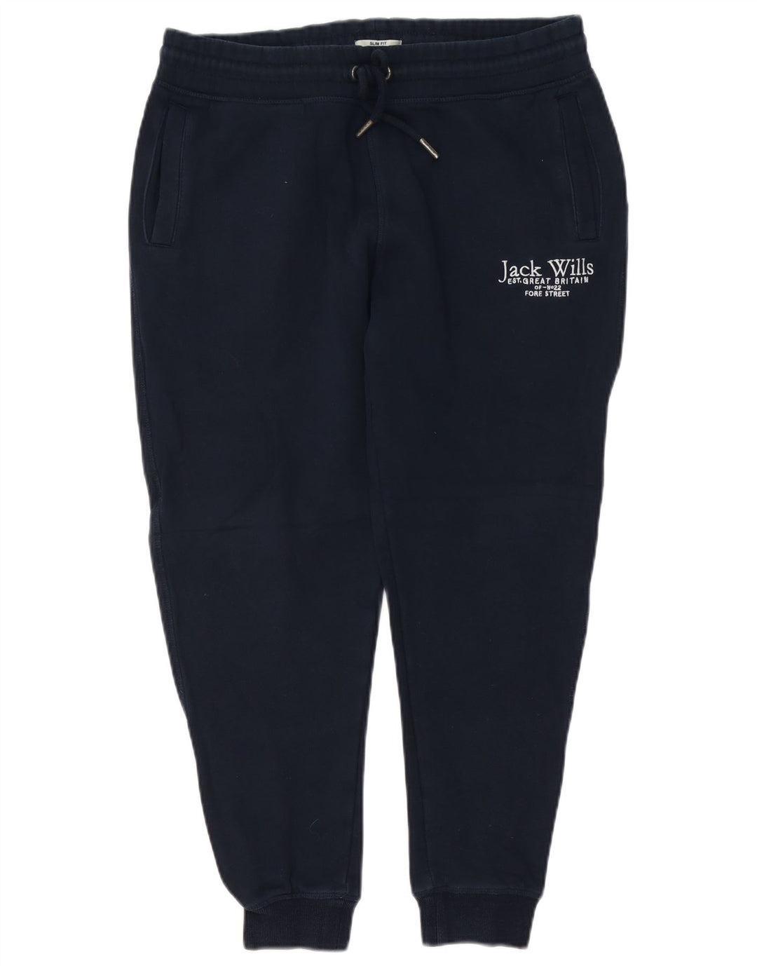 JACK & JONES Calça de treino masculina gráfica Joggers médio azul marinho