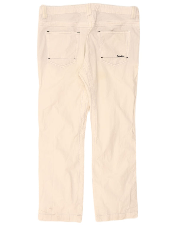Calça casual reta masculina Refrigiwear W36 L30 algodão branco