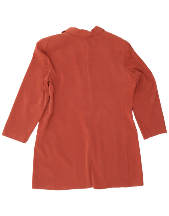 Conjunto feminino vintage com 1 botão e 2 peças de poliéster grande Borgonha Reino Unido 16