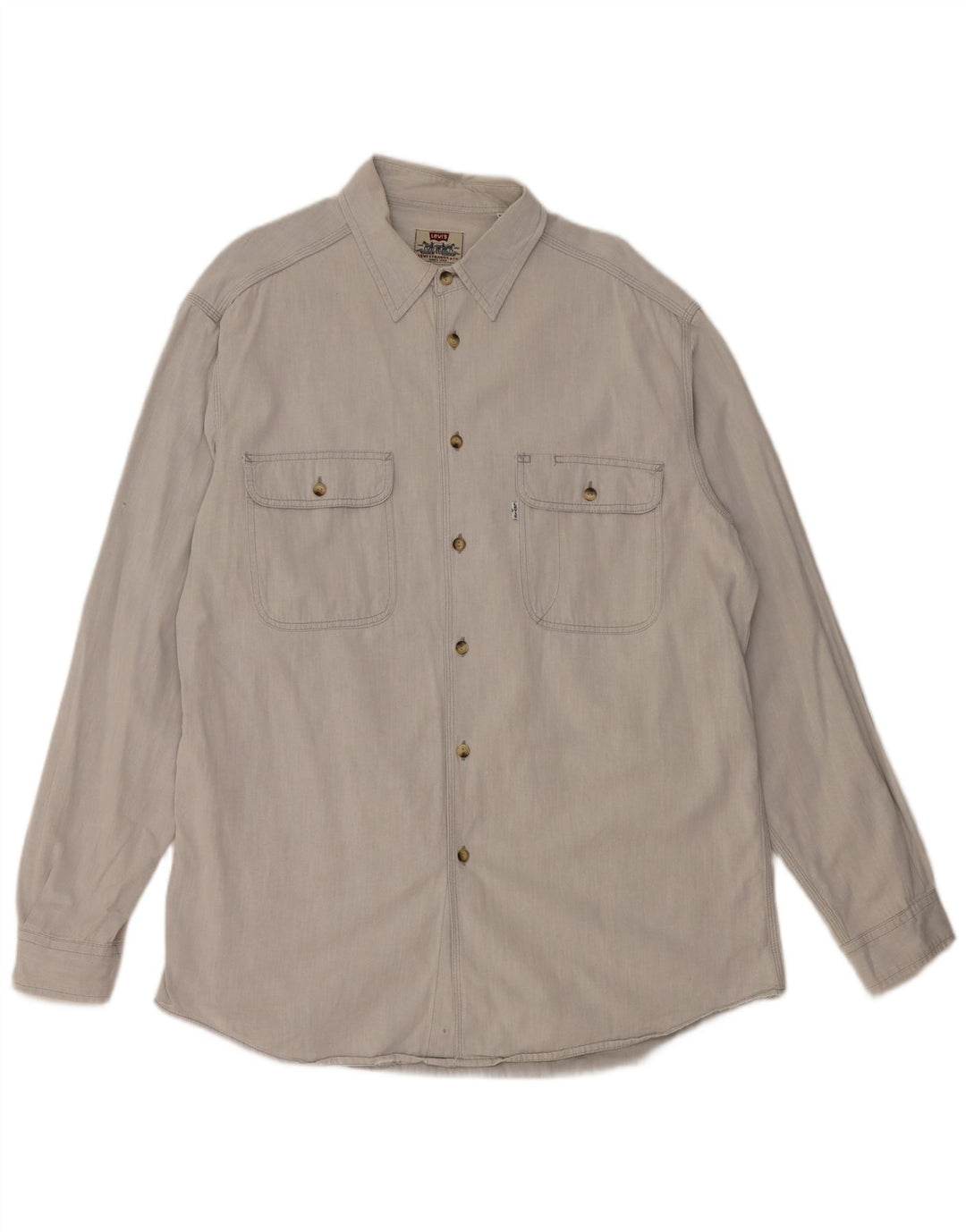 Camisa jeans masculina Levi's XL cinza