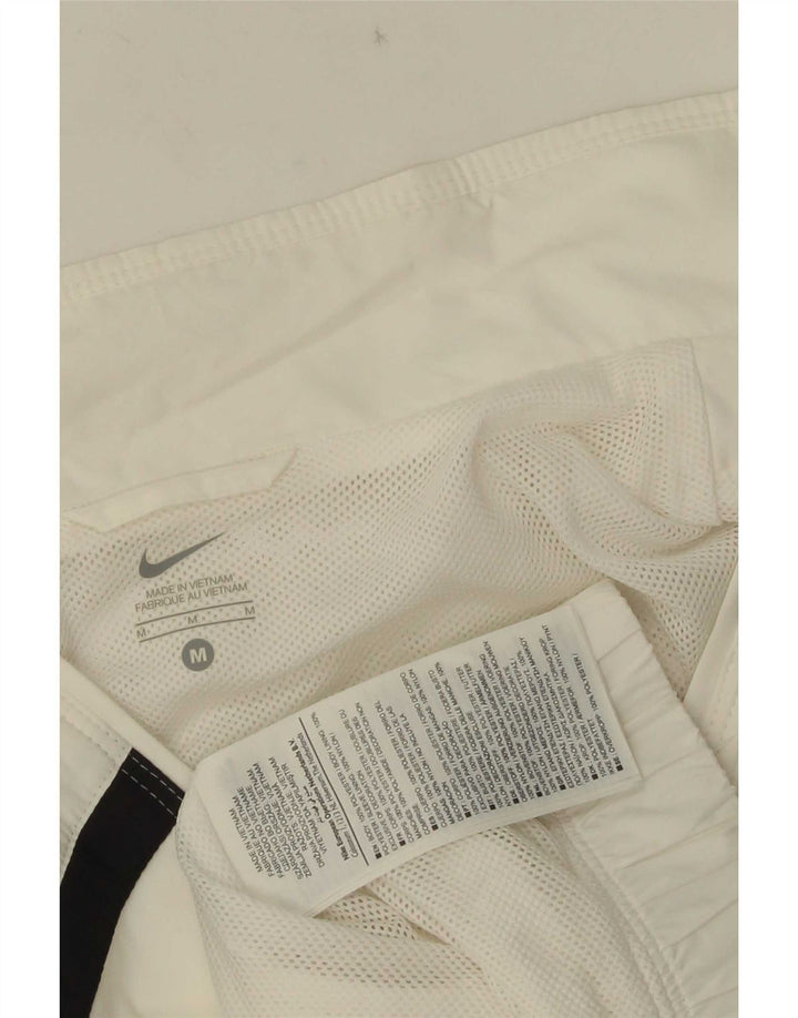 Nike Womens Tracksuit Top Jacket UK 14 Medium White Colourblock Poliéster