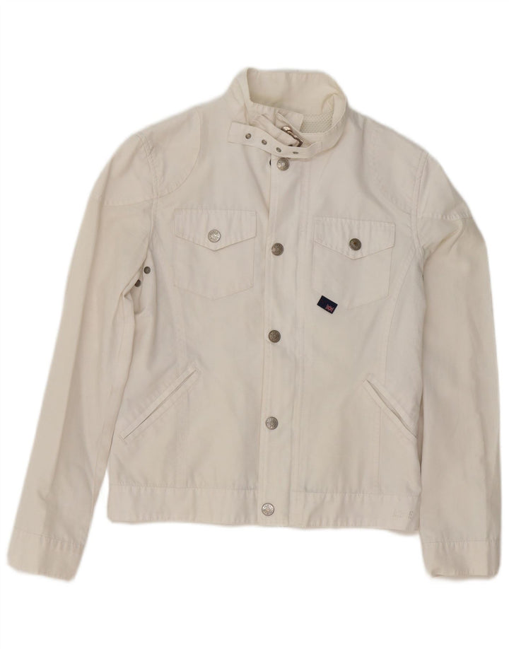 Rifle Womens Heritage Utility Jacket UK 12 Médio Algodão Branco