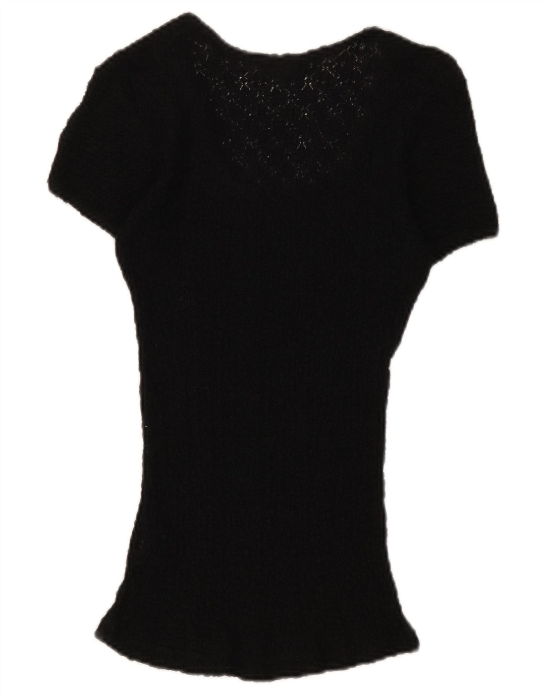 Blusa feminina de renda Guess UK 12 médio preto floral