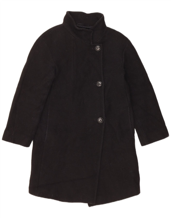 Sobretudo feminino Massimo Dutti solto EU 34 2XS lã preta