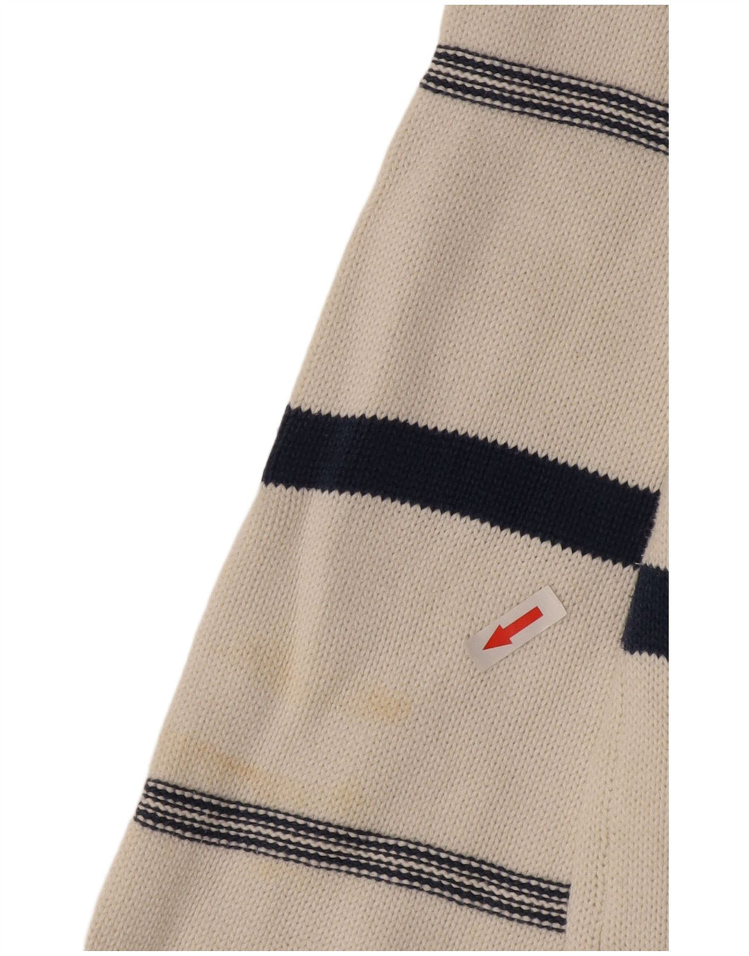 Suéter masculino Stefanel com decote em V XL branco Argyle/Diamante