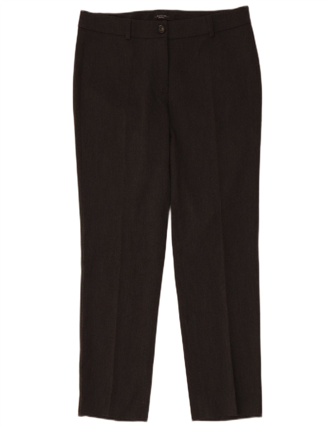 Calça feminina de fim de semana reta MAX MARA Reino Unido 12 médio W32 L28 cinza
