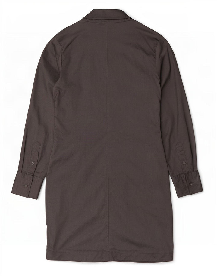Ted Baker camisa feminina de manga comprida tamanho 3 acetato cinza médio