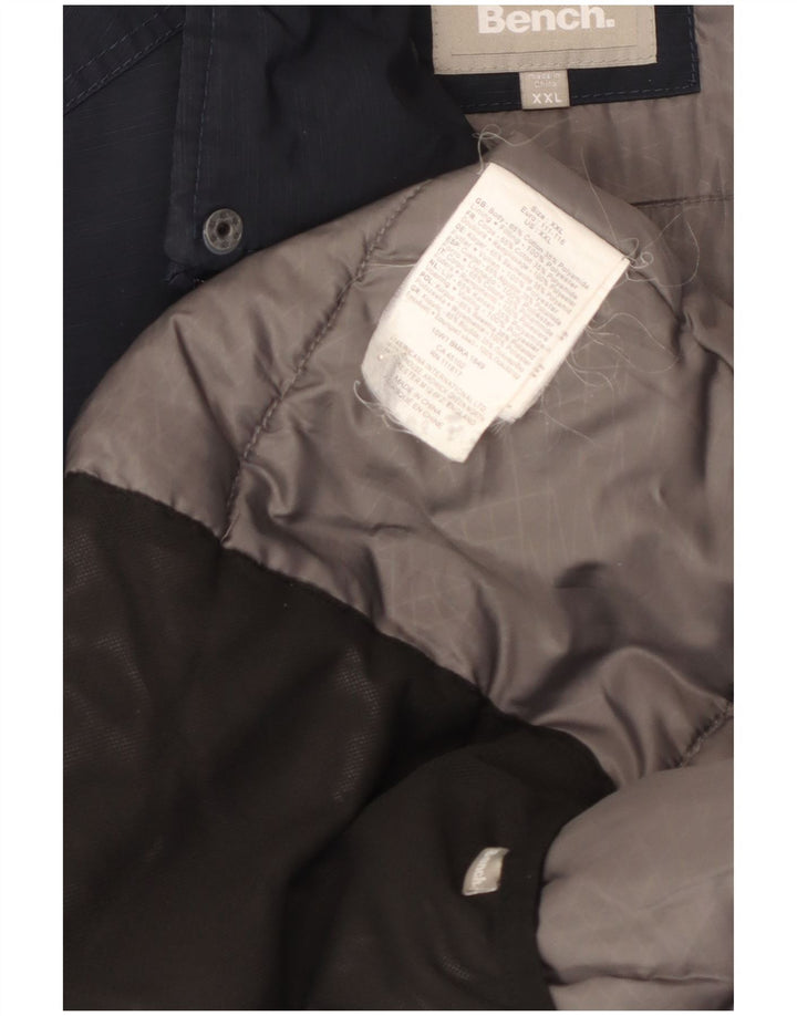 Jaqueta utilitária masculina Bench UK 44 2XL algodão azul marinho