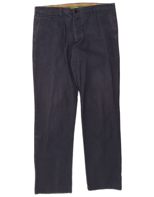 Calça chino reta masculina Gap W36 L32 algodão azul marinho
