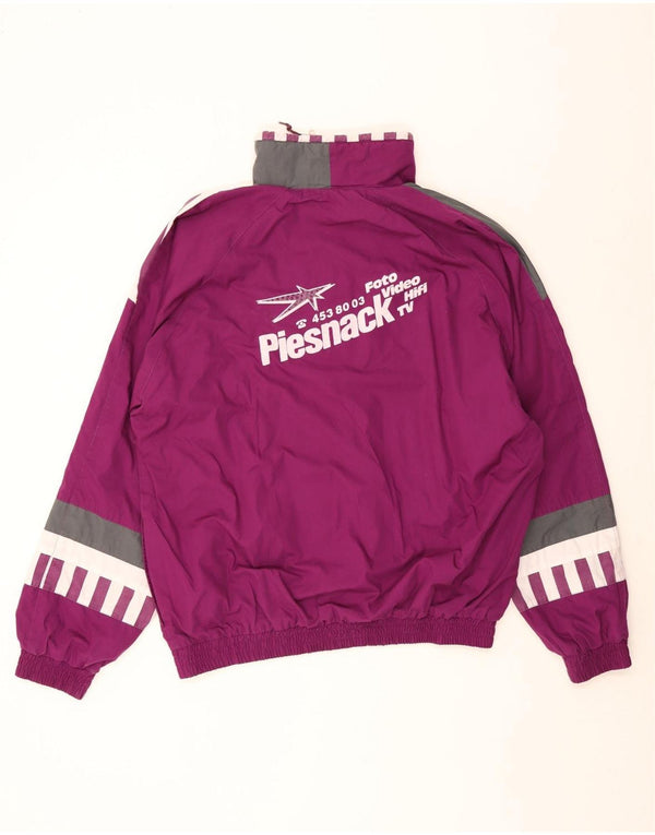 Hummel Pulôver masculino gráfico agasalho jaqueta superior 2XL bloco colorido roxo