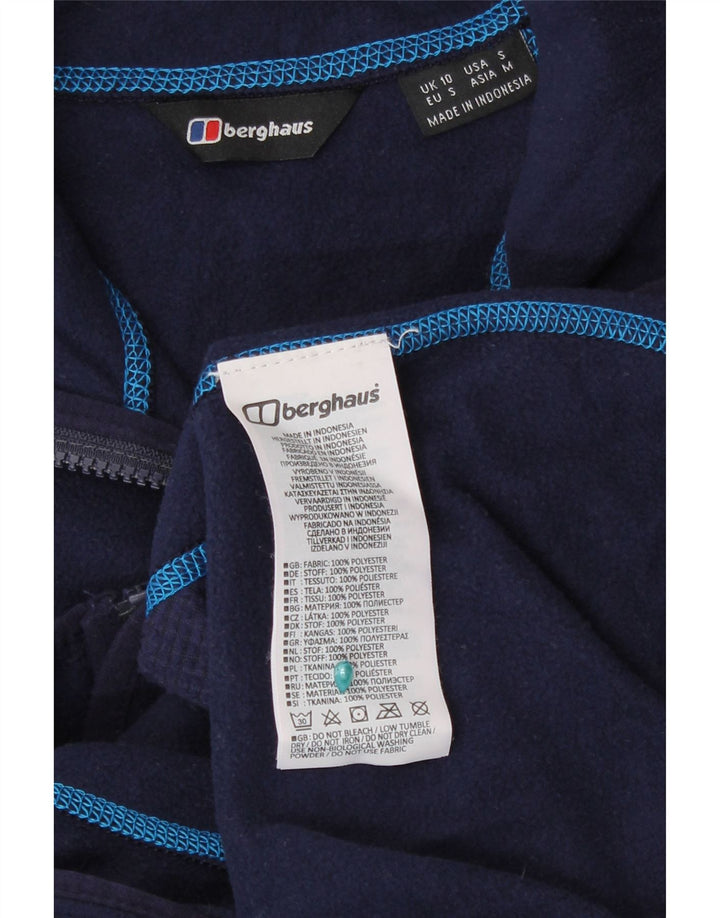 Jaqueta de lã feminina Berghaus UK 10 poliéster azul marinho pequeno