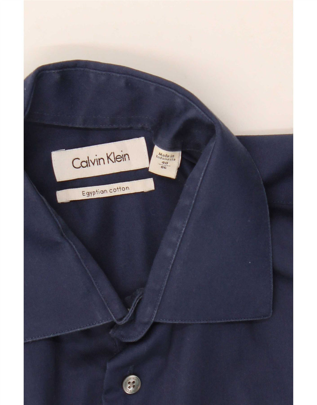 Camisa masculina Calvin Klein tamanho 40 azul marinho médio