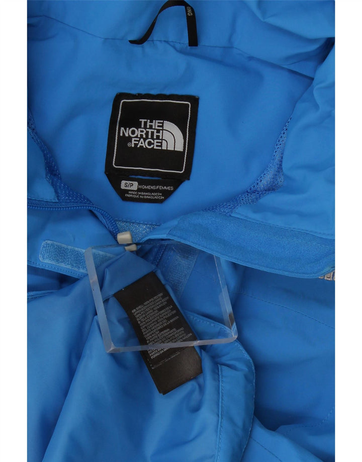 Jaqueta de chuva com capuz feminina The North Face UK 10 poliéster azul pequeno