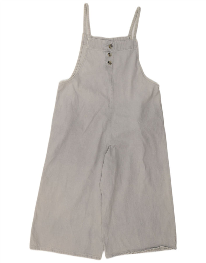 Macacão jeans feminino Zara Reino Unido 16 grande algodão azul