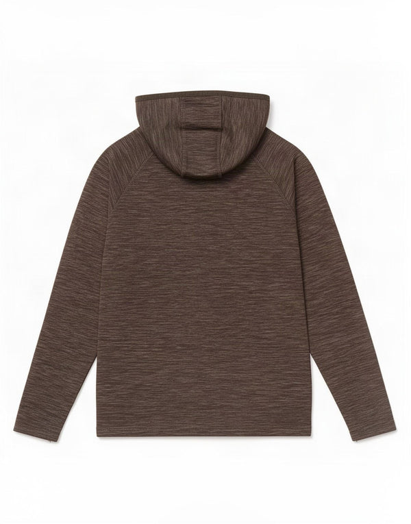 Camisola com capuz com zíper masculino Mountain Warehouse Poliéster salpicado caqui pequeno