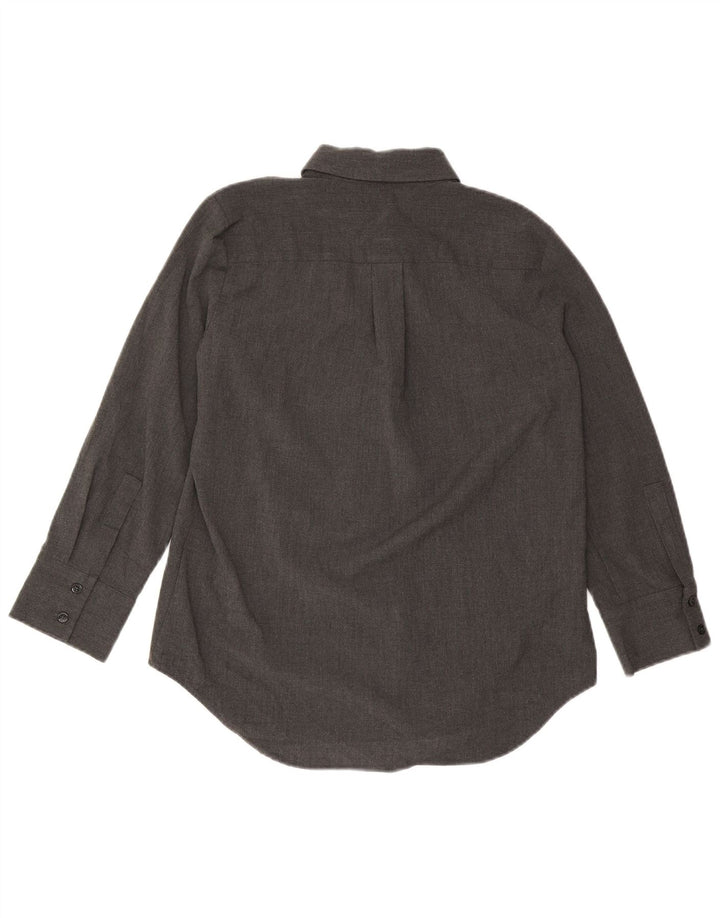 Camisa feminina Zara Loose Fit UK 10 pequena cinza